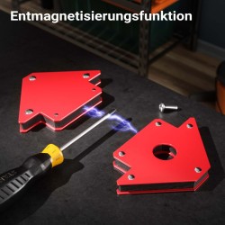 Hitsausmagneettisetti 12 kpl, 11 kg, 20 kg, 32 kg, 45°, 90°, 135°, punainen