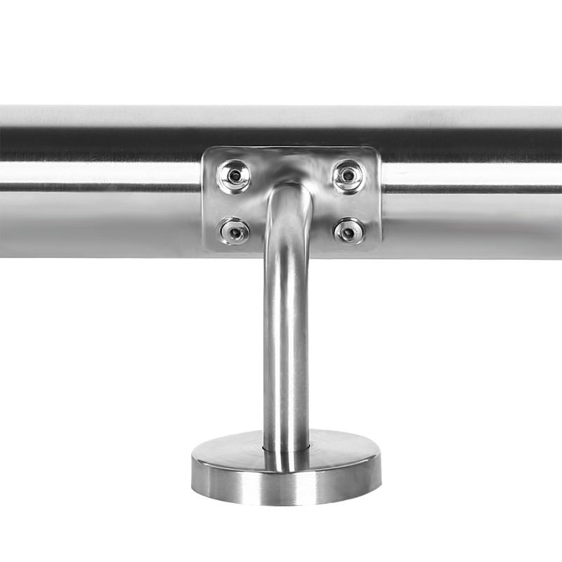 Kaide 150 cm, harjattu V2A-ruostumaton teräs, 42 mm, 2 kpl seinäkiinnikettä
