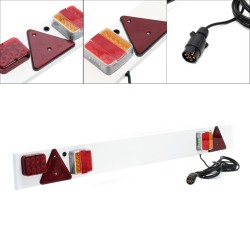 LED valopalkki perävaunuille ja pyörätelineille 7 napainen 12V 137 cm punainen