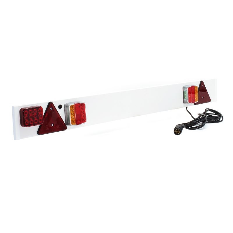 LED-valopalkki perävaunuille ja pyörätelineille, 7-napainen, 12V, 137 cm, punainen
