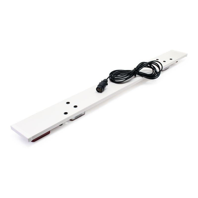LED-valopalkki perävaunuille ja pyörätelineille, 7-napainen, 12V, 137 cm, punainen
