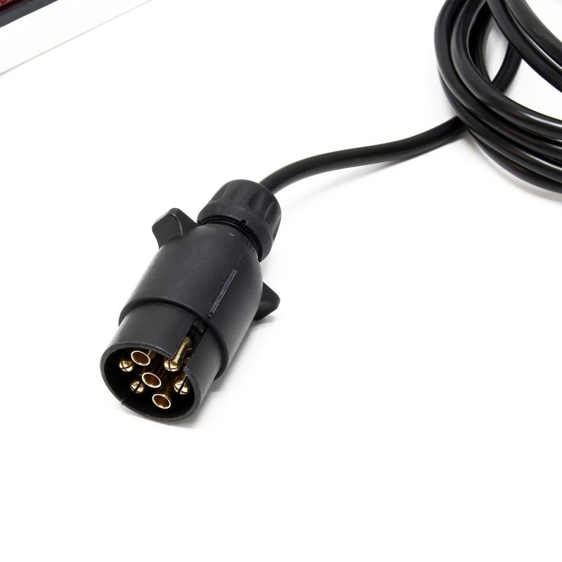 LED-valopalkki perävaunuille ja pyörätelineille, 7-napainen, 12V, 137 cm, punainen