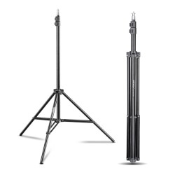 Walimex pro WT-803 valaisinjalkasetti 2 kpl, alumiini, max 208 cm, max. kantavuus 3,5 kg, sisältää laukut