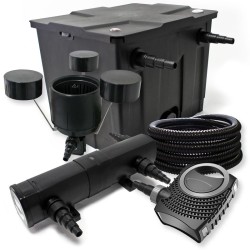 Lampisuodatinsetti CBF 350 12000 l NEO 10000 pumppu 10000 l h CUV 236 UV puhdistin CSP 250 skimmer 25 m letku