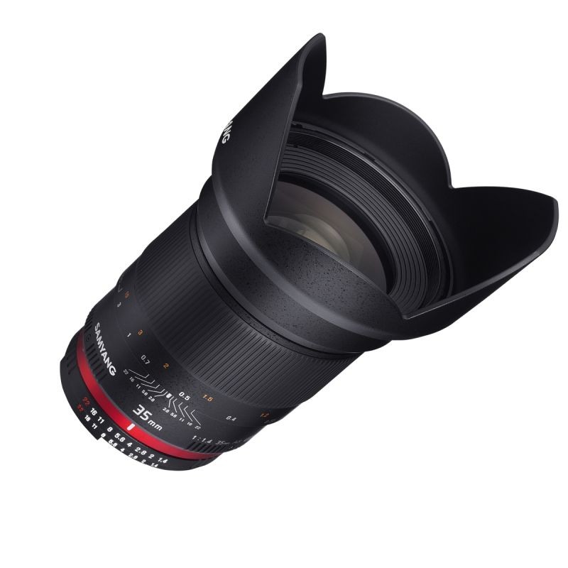 Samyang 35mm f/1.4 Canon EF laajakulmaobjektiivi, manuaalinen tarkennus