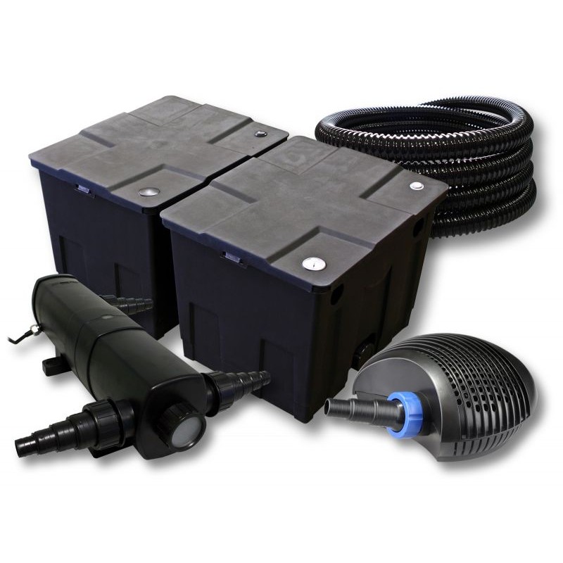 SunSun lampisuodatinsetti: CBF-350B 60000 l, CTF-6000 SuperECO 6000 l/h, CUV-236 puhdistin 36 W, 25 m letku 25 mm