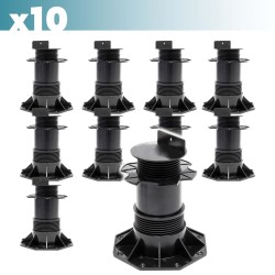 XPOtool Säädettävät terassituet 10 kpl, 2700 kg, 137–215 mm, musta
