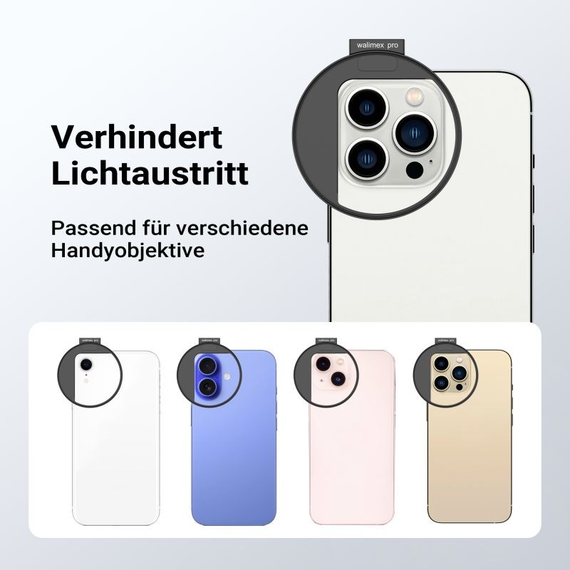 Walimex pro Suodatinpidike 67 mm älypuhelimelle, diffuusiosuodatin 67 mm ja Cold Shoe -kiinnike
