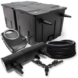 SunSun lampisetti CBF 350B suodatin 60000l CTF 8000 pumppu 8000l h CUV 218 UVC puhdistin 25m letku 25mm