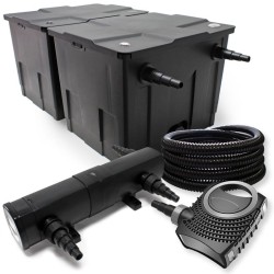 SunSun lampisuodatinsetti: CBF-350B 60000 l, NEO-10000 pumppu 10000 l/h, CUV-224 UVC-selkeytin 24 W, 25 m letku