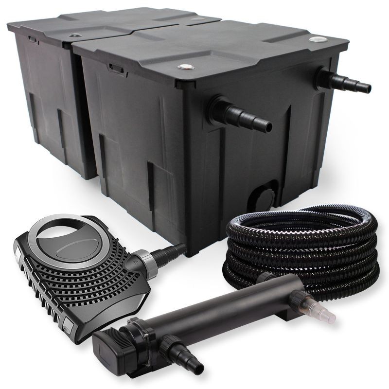 SunSun lampisuodatinsetti CBF-350B, CTF-8000 pumppu 8000 l/h, CUV-324 UVC-puhdistin 24 W, 25 m letku 25 mm