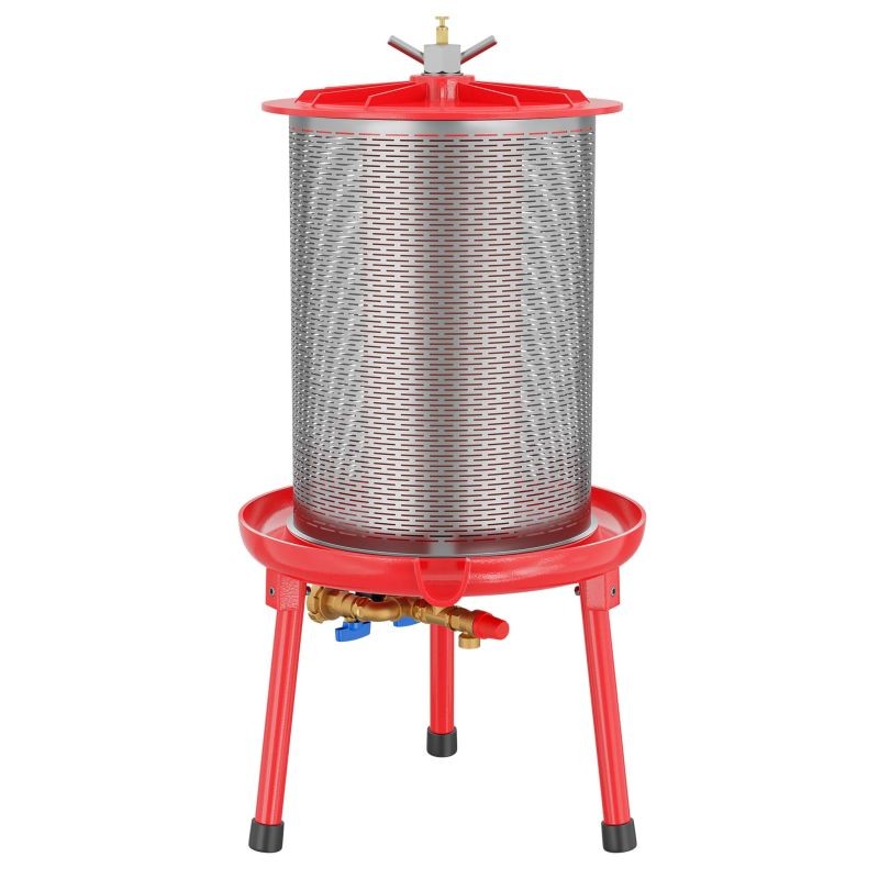 Vesipaineella toimiva mehupresse, 20 l, 3 bar, ruostumaton teräs