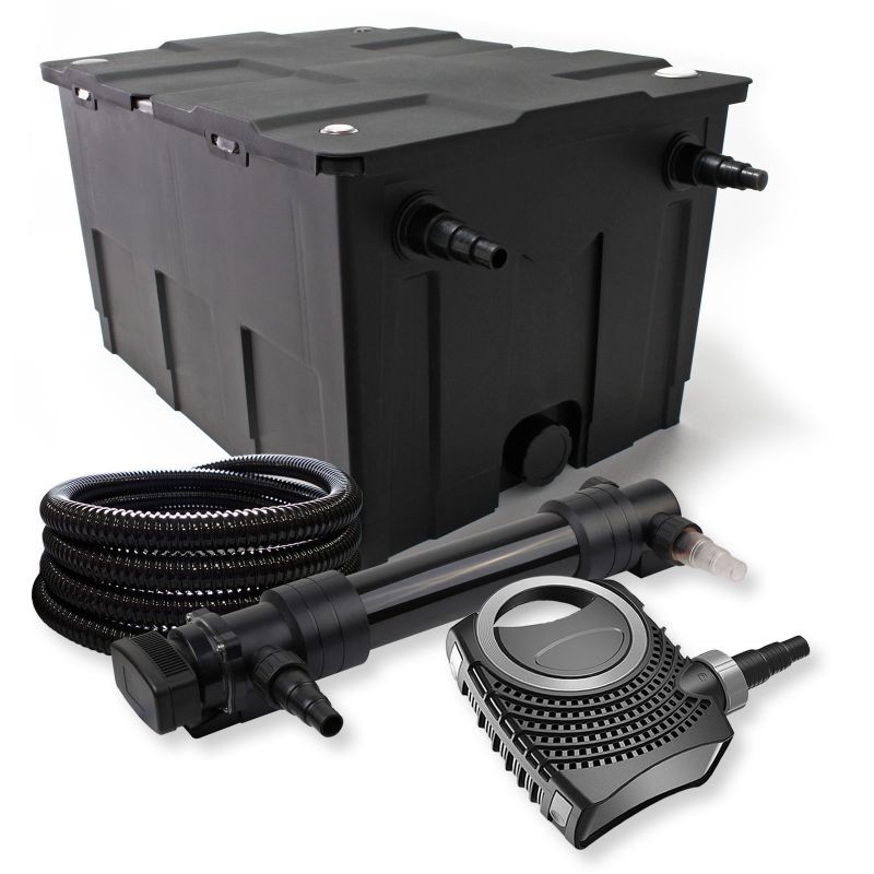 SunSun lampisuodatinsetti: CBF-550 60000 l, CTF-8000 pumppu 8000 l/h, CUV-636 UVC-selkeytin 36 W, 25 m letku