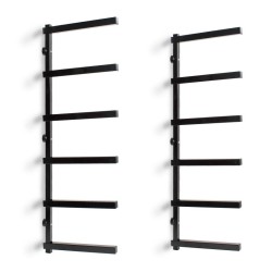 XPOtool Puutavaran säilytyshylly, 300 x 30 x 1025 mm, 6 tasoa, 50 kg/taso, musta