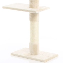 Fudajo Kiipeilypuu 230–276 cm, beige, 4 tasoa, lattia- ja kattokiinnitys, sisal