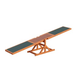 Agility-keinulauta koirille 180x30x30 cm, kuusipuu, oranssi