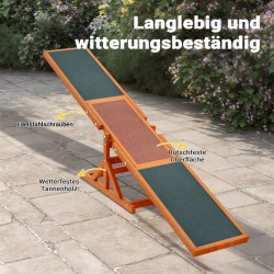 Agility-keinulauta koirille 180x30x30 cm, kuusipuu, oranssi