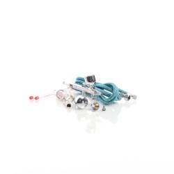 Airbrush-pistooli Typ 186K Double Action, suutinkoot 0,2-0,5 mm, 3 värikuppia, pienoismallit ja kynsitaide