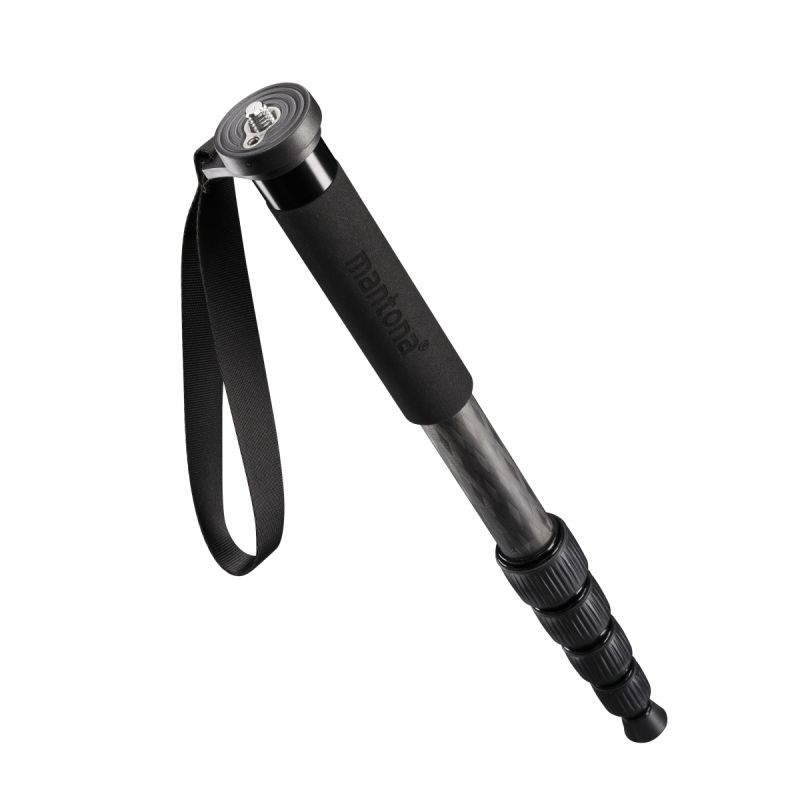 Mantona Pro ONE 144C hiilikuituinen yksijalka, musta, 39-144 cm