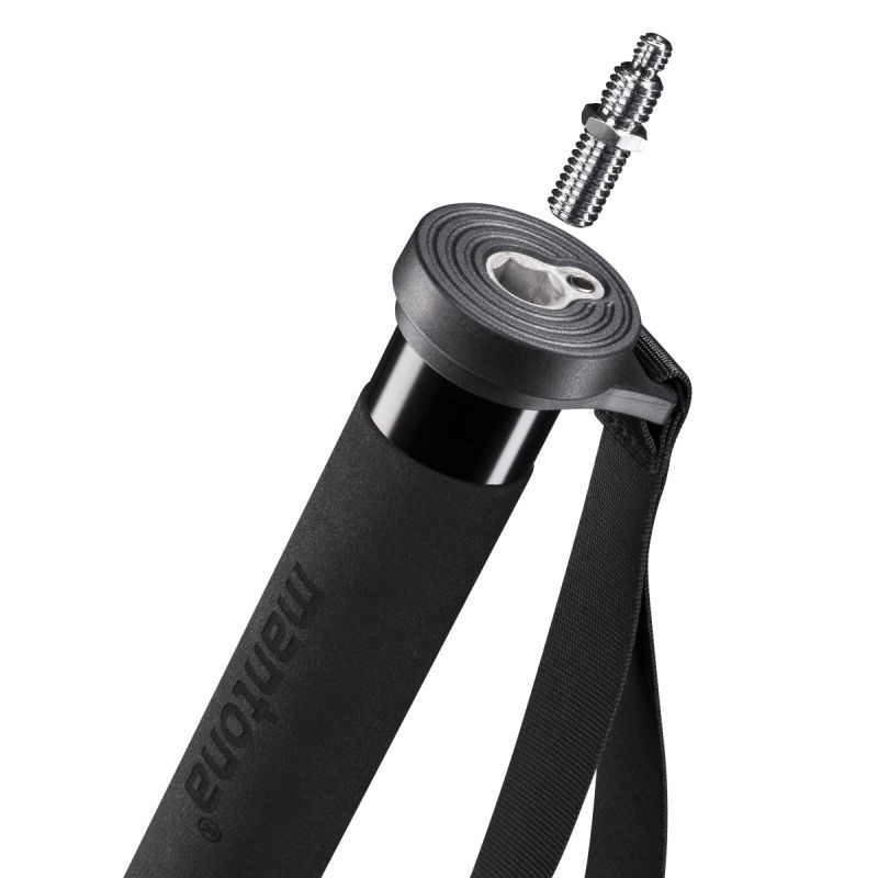 Mantona Pro ONE 144C hiilikuituinen yksijalka, musta, 39-144 cm