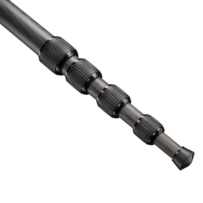 Mantona Pro ONE 144C hiilikuituinen yksijalka, musta, 39-144 cm