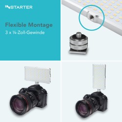 Instarter Spectar Bi-Color Flex P-Pocket LED 1.0 LED-videovalo 12 W, diffuusori ja varavirtatoiminto