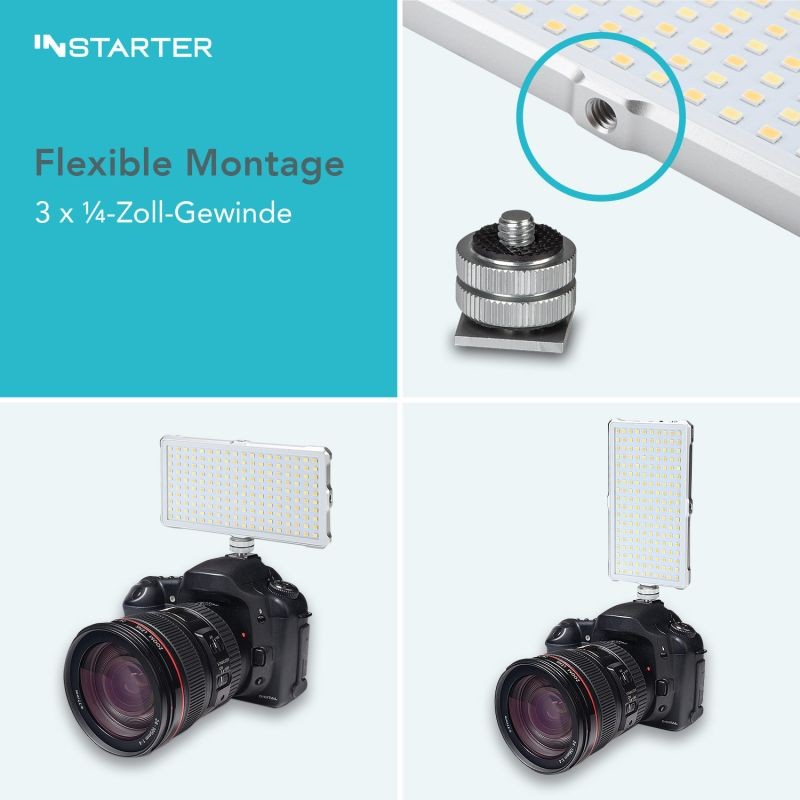 Instarter Spectar Bi-Color Flex P-Pocket LED 1.0 LED-videovalo 12 W, diffuusori ja varavirtatoiminto