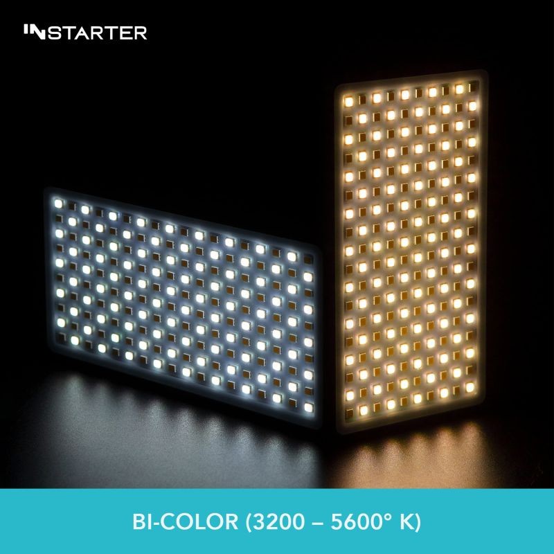 Instarter Spectar Bi-Color Flex P-Pocket LED 1.0 LED-videovalo 12 W, diffuusori ja varavirtatoiminto