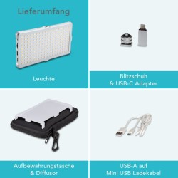 Instarter Spectar Bi-Color Flex P-Pocket LED 1.0 LED-videovalo 12 W, diffuusori ja varavirtatoiminto