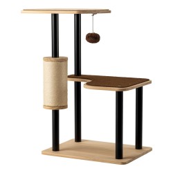Fudajo metallinen kiipeilypuu 40 x 30 x 62 cm sisal ja makuualue