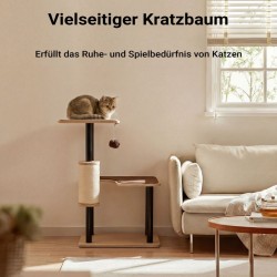 Fudajo metallinen kiipeilypuu 40 x 30 x 62 cm, sisal ja makuualue