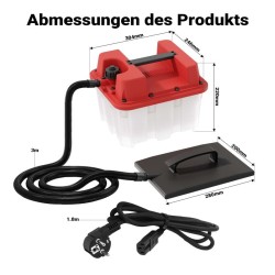 Höyrytapettipoistaja 2200 W, 4,5 l vesisäiliö, 70 min käyttöaika, 28 x 20 cm höyrylevy