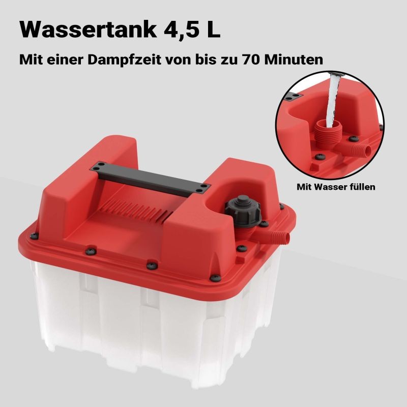 Höyrytapettipoistaja 2200 W, 4,5 l vesisäiliö, 70 min käyttöaika, 28 x 20 cm höyrylevy