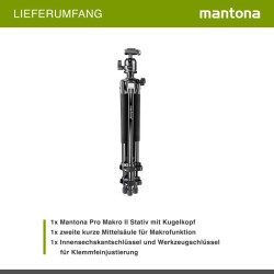 Mantona Scout MAX Makro II jalusta alumiini korkeus 153 cm kantavuus 6 kg kuulapää