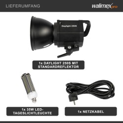 Walimex pro Daylight 250S LED studiovalo 35 W 5000 K Bowens liitäntä ja heijastin