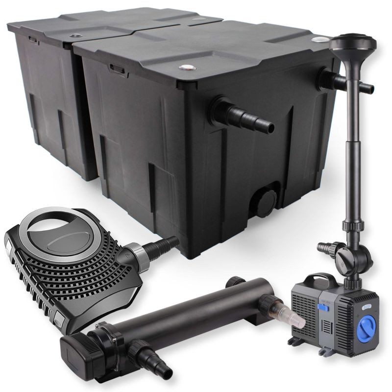 SunSun lampisetti CBF-350B 60000 l, CTF-8000 pumppu 8000 l/h, CUV-324 UVC-puhdistin 24 W, CTP-2803 3000 l/h