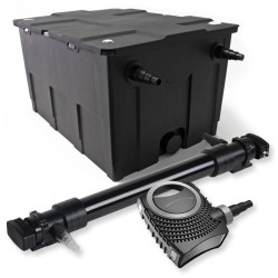 SunSun lampisuodatinsetti: CBF-550 60 000 l, NEO-10000 SuperECO pumppu 10 000 l/h, CUV-672 UV-selkeytin 72 W