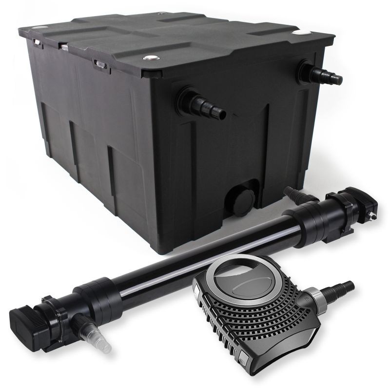 SunSun lampisuodatinsetti: CBF-550 60 000 l, NEO-10000 SuperECO pumppu 10 000 l/h, CUV-672 UV-selkeytin 72 W