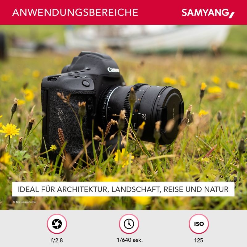 Samyang MF 24mm T1,5 VDSLR MK2 MFT laajakulmainen videolinssi