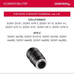 Samyang 135mm f/2.0 ED UMC teleobjektiivi Sony E-kiinnitykselle, manuaalinen tarkennus
