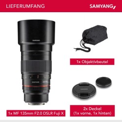 Samyang 135mm f/2.0 teleobjektiivi Fujifilm X -sarjalle, manuaalinen tarkennus