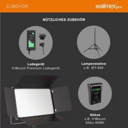 Walimex pro LED Niova 150-F Pro LED-paneelivalaisin 150 W Bi-Color DMX512 ja kaukosäädin