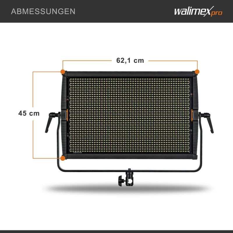 Walimex pro LED Niova 150-F Pro LED-paneelivalaisin 150 W Bi-Color DMX512 ja kaukosäädin