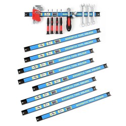 Magneettiset työkalutelineet 9 kpl, 46 cm, hiiliteräs, sininen