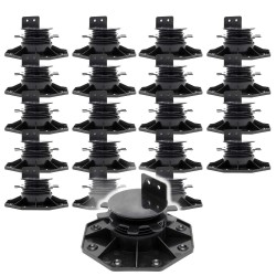 XPOtool Säädettävät terassijalat 20 kpl 33 64 mm 2700 kg musta