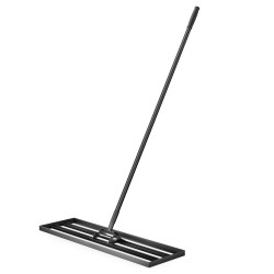 Alumiininen nurmikon tasoitusharava 91,4 x 25,4 cm, 2 m varsi, musta