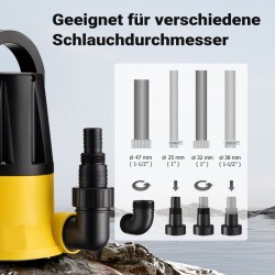Uppopumppu puhtaalle vedelle 400 W, 7300 l/h, 7 m nostokorkeus, sensori