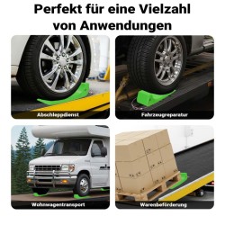 Liukukiilosarja 4 kpl HDPE muovi 1814 kg kpl vihreä ajoneuvojen lastaukseen