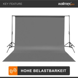 Walimex pro Teleskooppitanko taustoille 120-307 cm, 6 kg, alumiini, musta