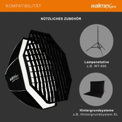Walimex pro Essential Okta-softbox 90 cm, kenno, Bowens-adapteri ja kuljetuslaukku